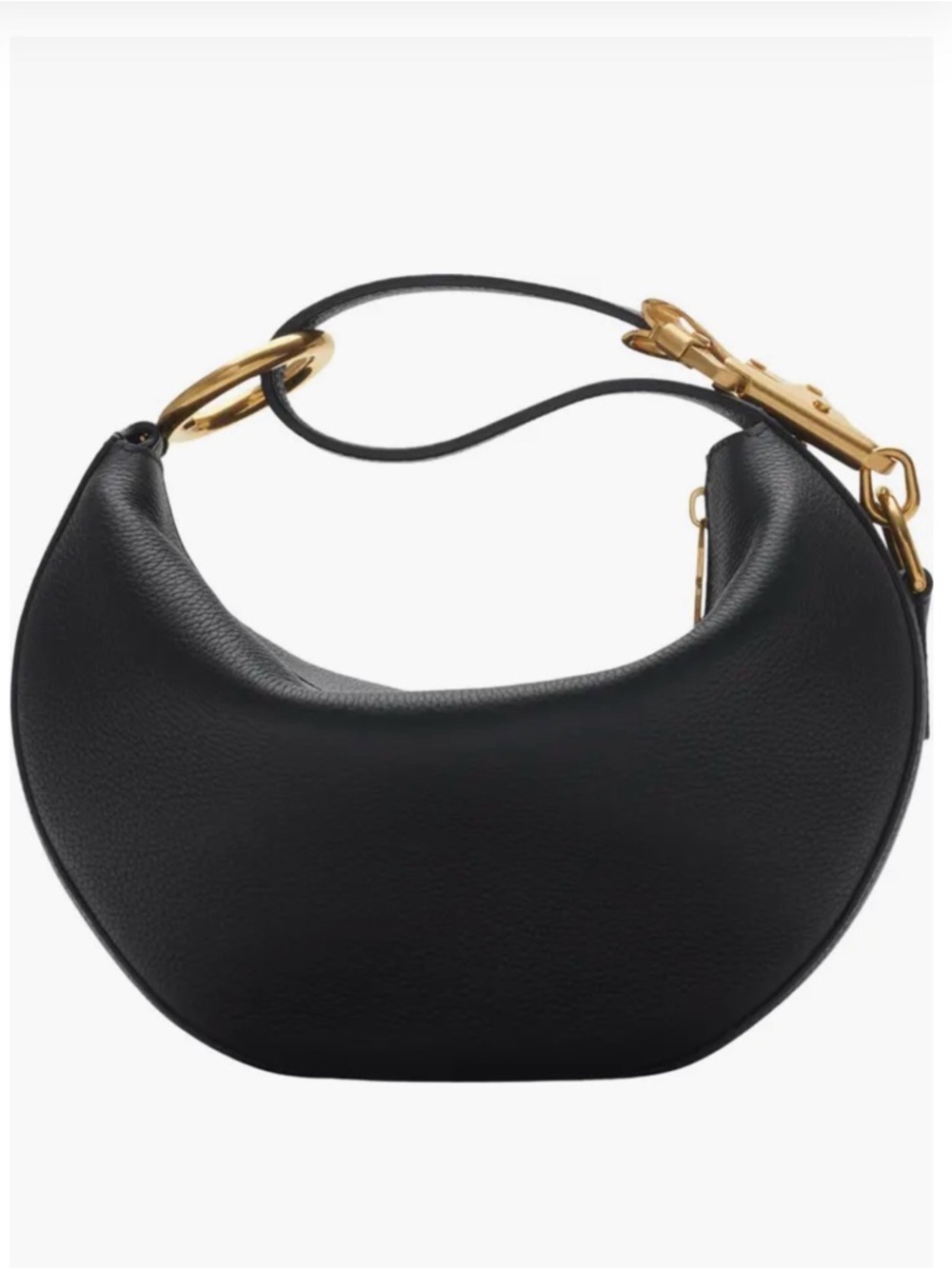 Burberry Black Knight Arc Zipped Bag with Gold Hardware
